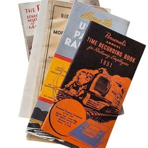 Lot‎ of 5 Vintage Railroad Paper Collectibles Union Pacific Time Book History